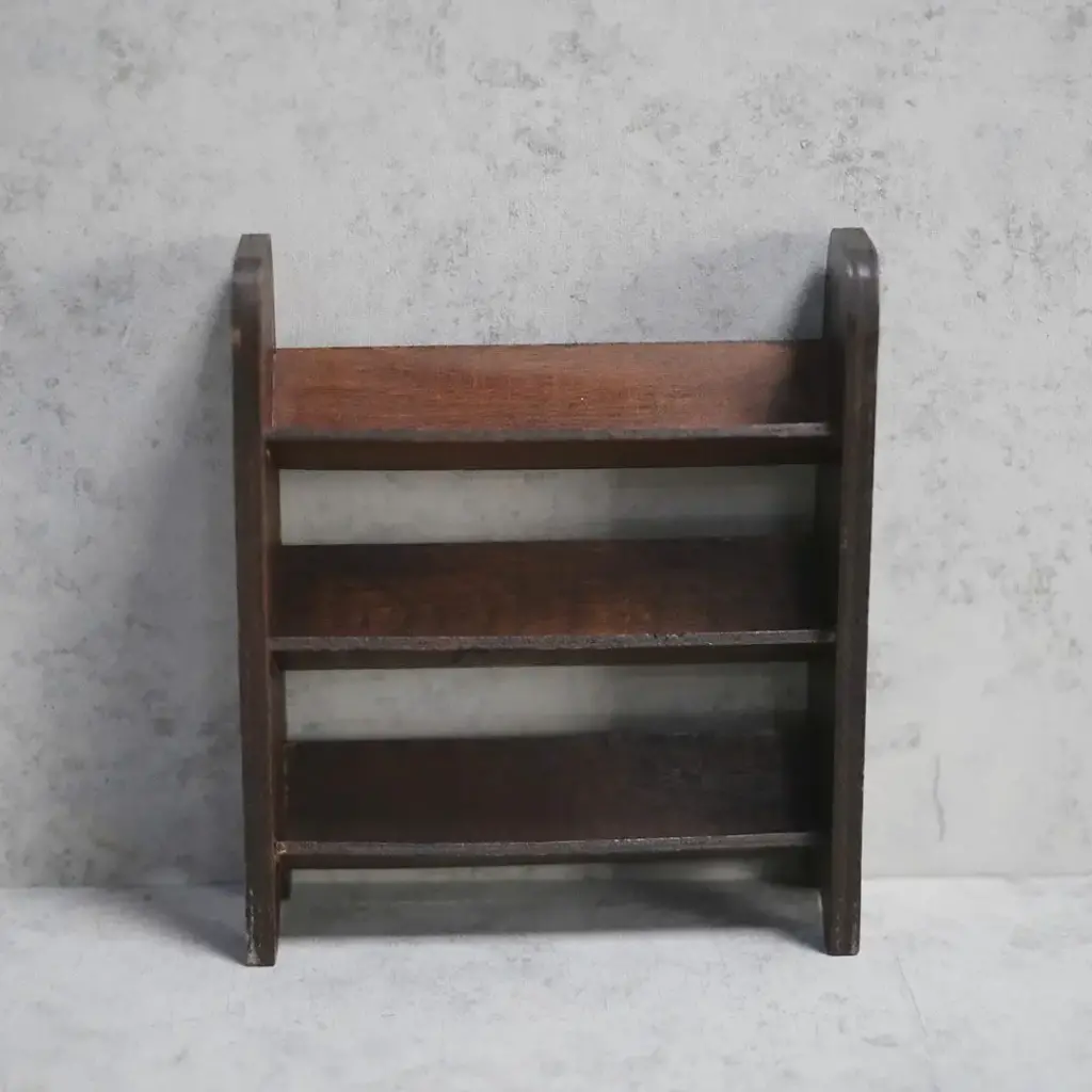 アンティーク シェイクスピアの豆本用ブックシェルフ 本棚 アンティーク雑貨3