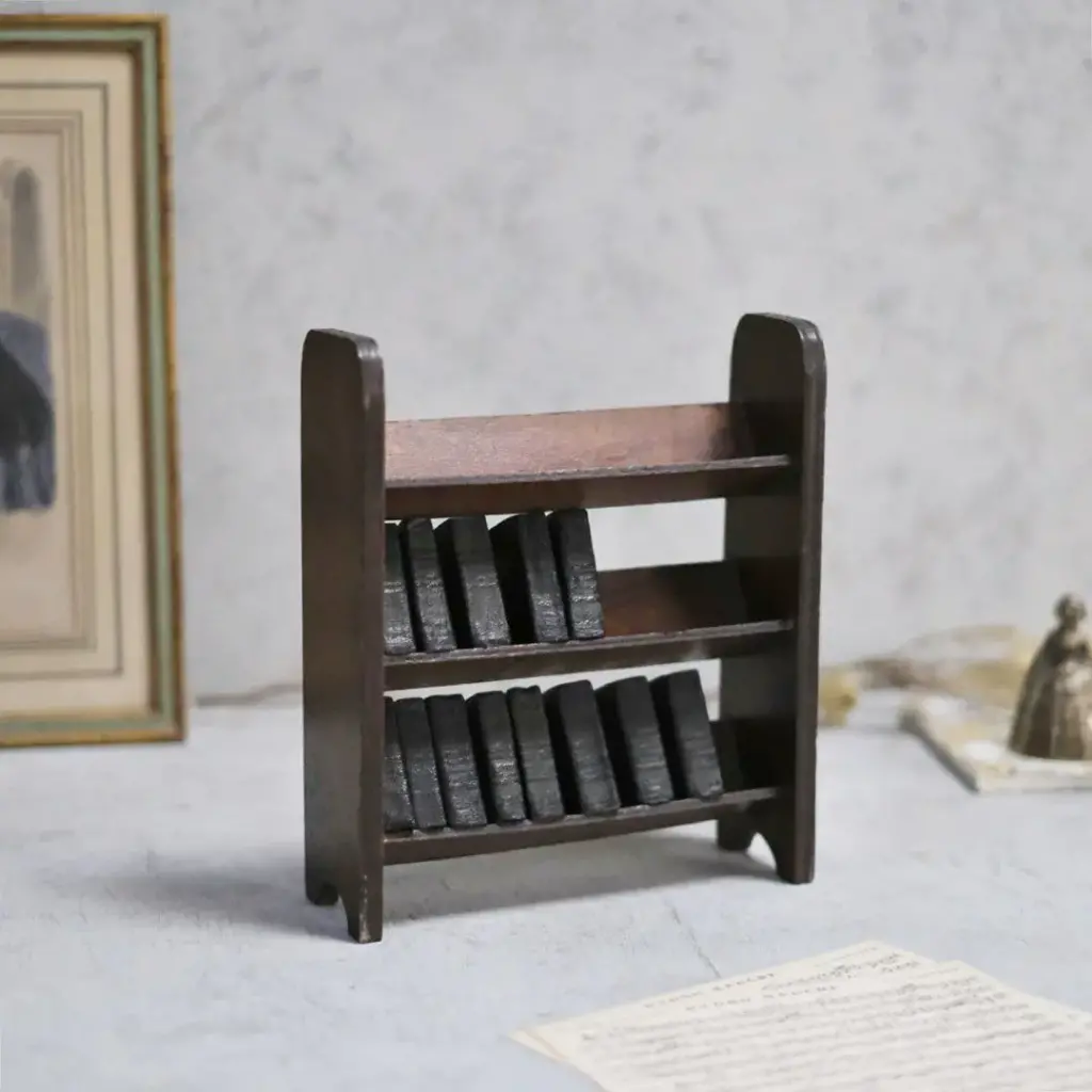 アンティーク シェイクスピアの豆本用ブックシェルフ 本棚 アンティーク雑貨