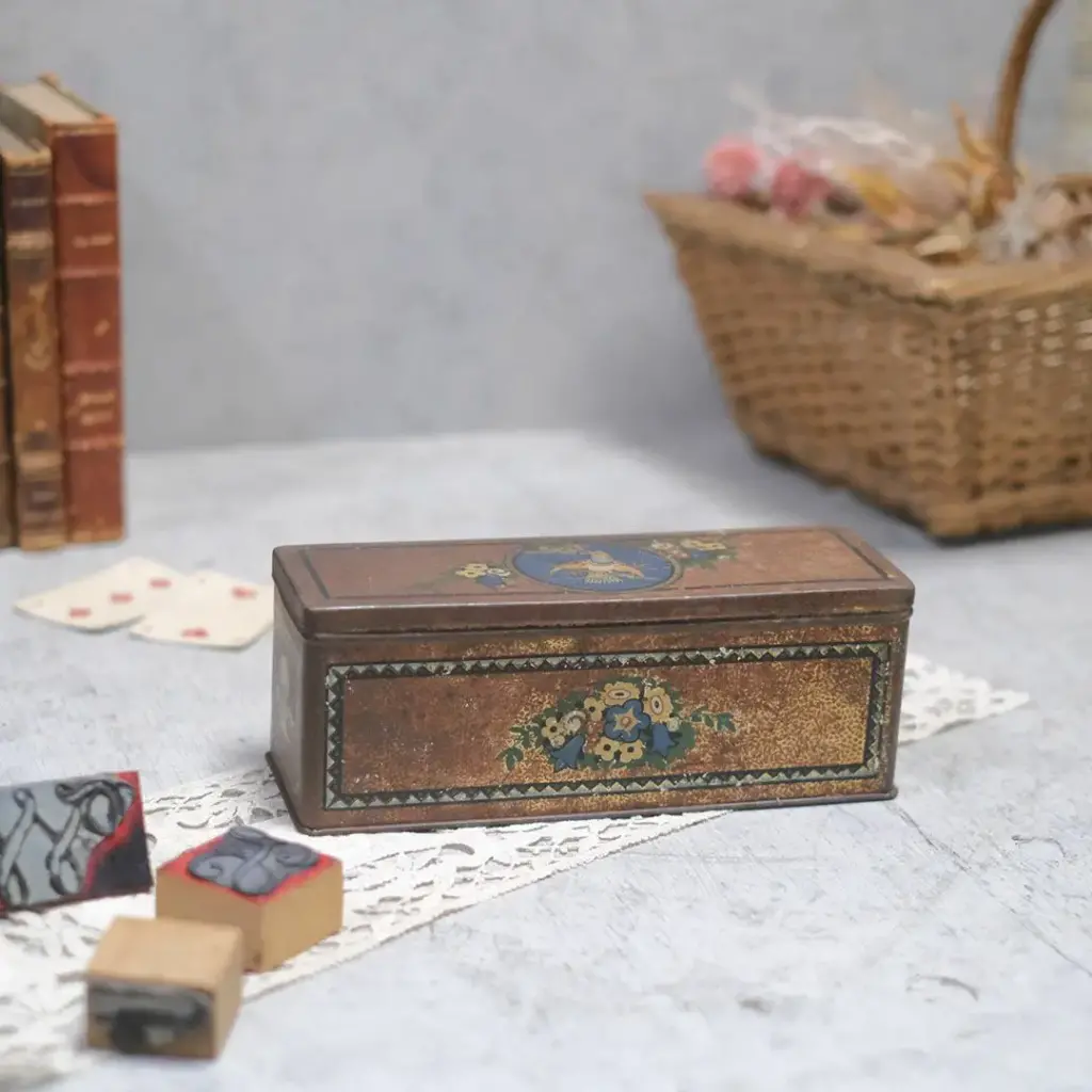 アンティークティン缶ケース イギリス LABOR AND WAIT アンティーク雑貨