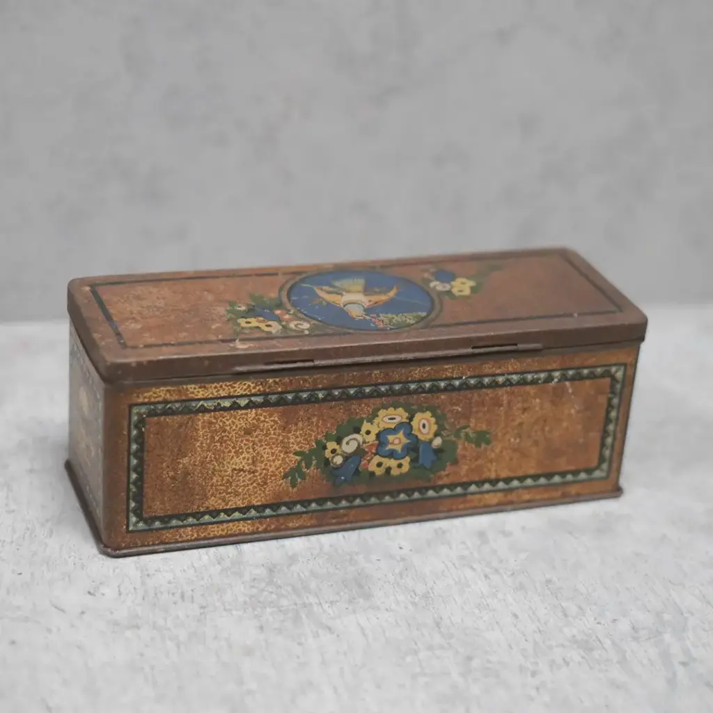 アンティークティン缶ケース イギリス LABOR AND WAIT アンティーク雑貨1