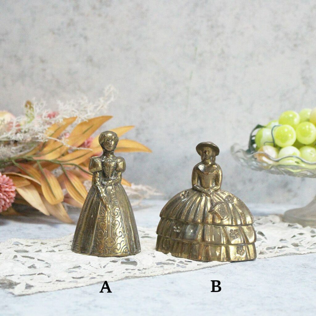 アンティークレディベルⅡ イギリス テーブルベル 呼び鈴 置物 アンティーク雑貨