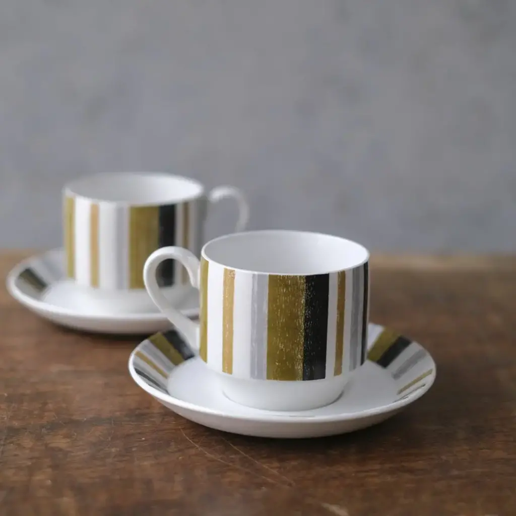 ヴィンテージ MIDWINTER Queensberry コーヒーカップ&ソーサー ミッドウィンター イギリス ストライプ3