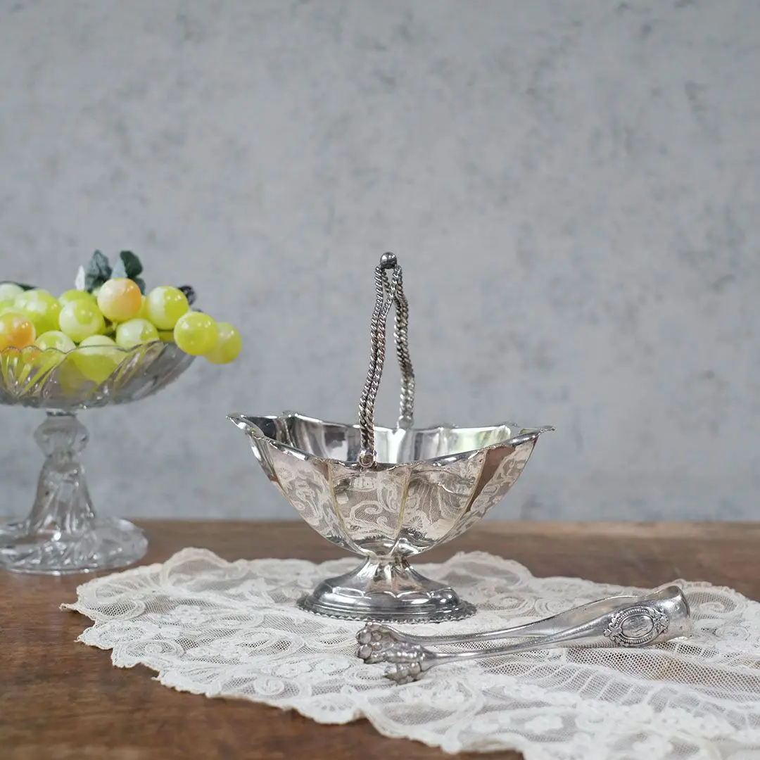 アンティークキャンディボウル イギリス シルバープレート 小物入れ アンティーク雑貨