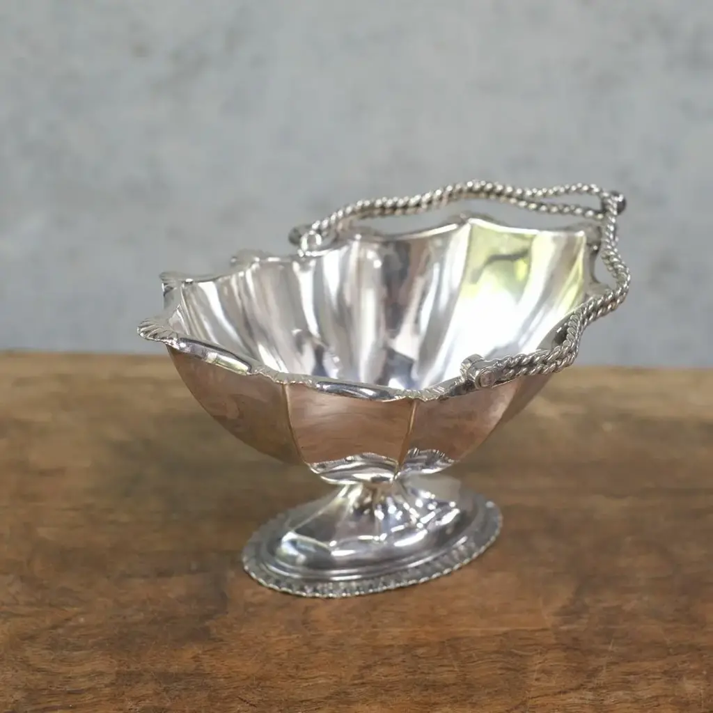 アンティークキャンディボウル イギリス シルバープレート 小物入れ アンティーク雑貨2