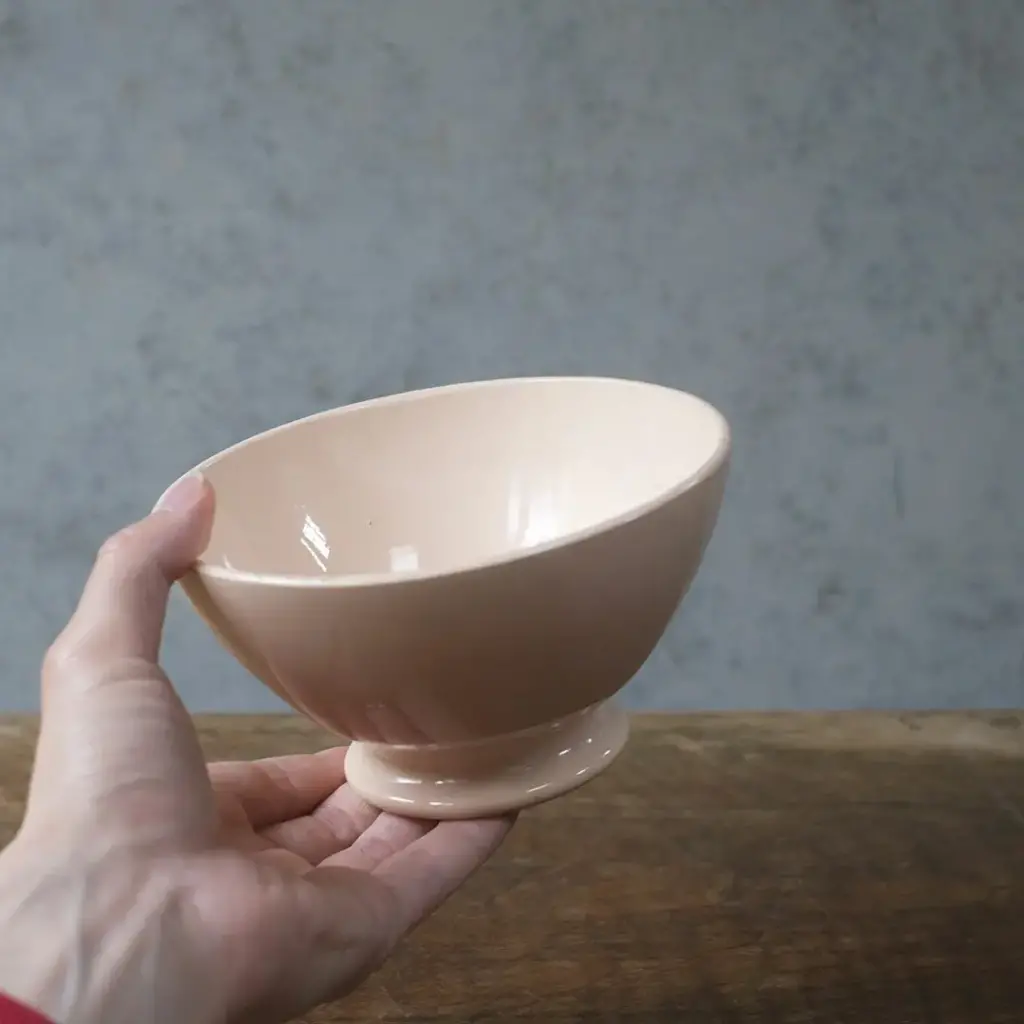 ヴィンテージカフェオレボウル Digoin Sarreguemines サルグミンヌ フランス ピンク3