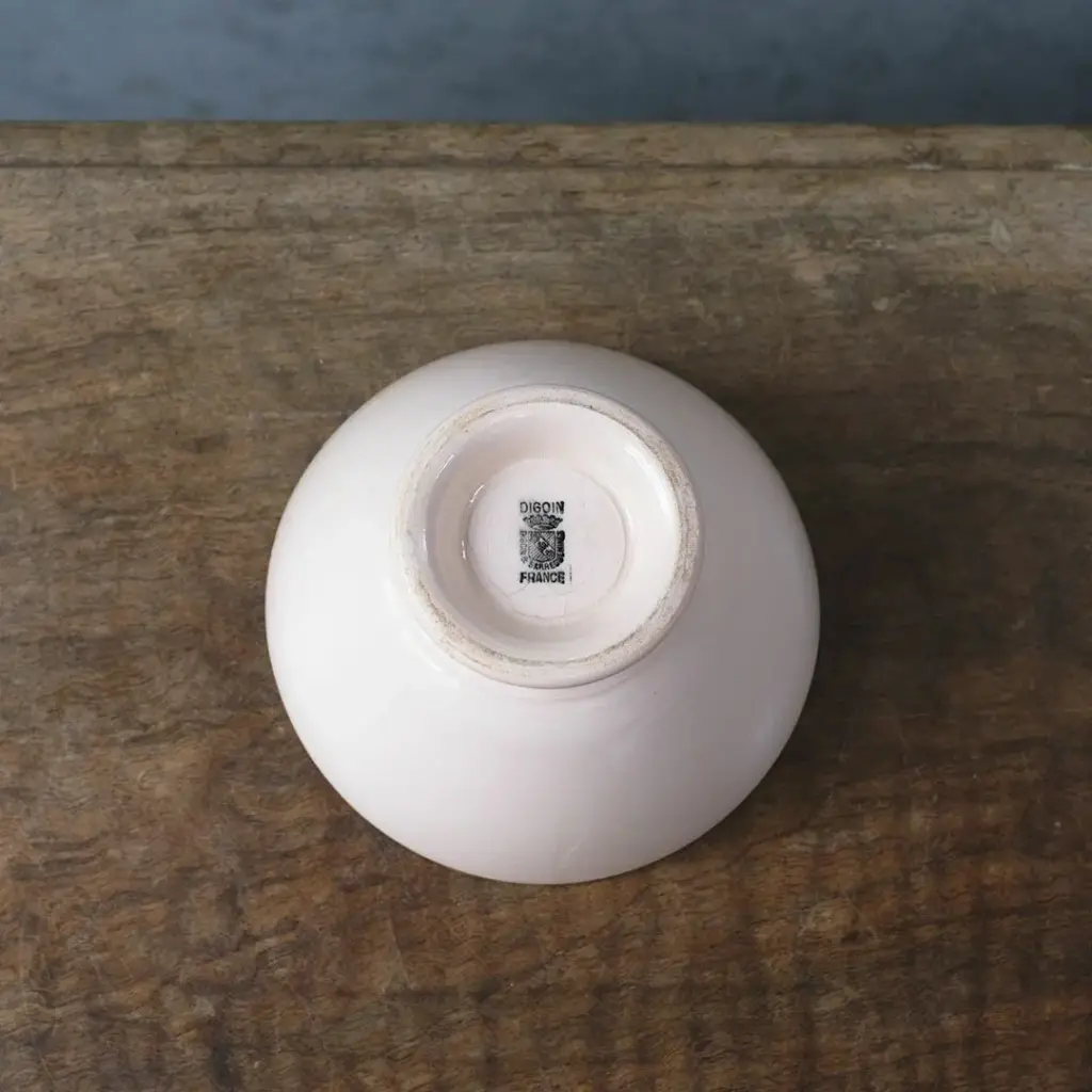 ヴィンテージカフェオレボウル Digoin Sarreguemines サルグミンヌ フランス ピンク2