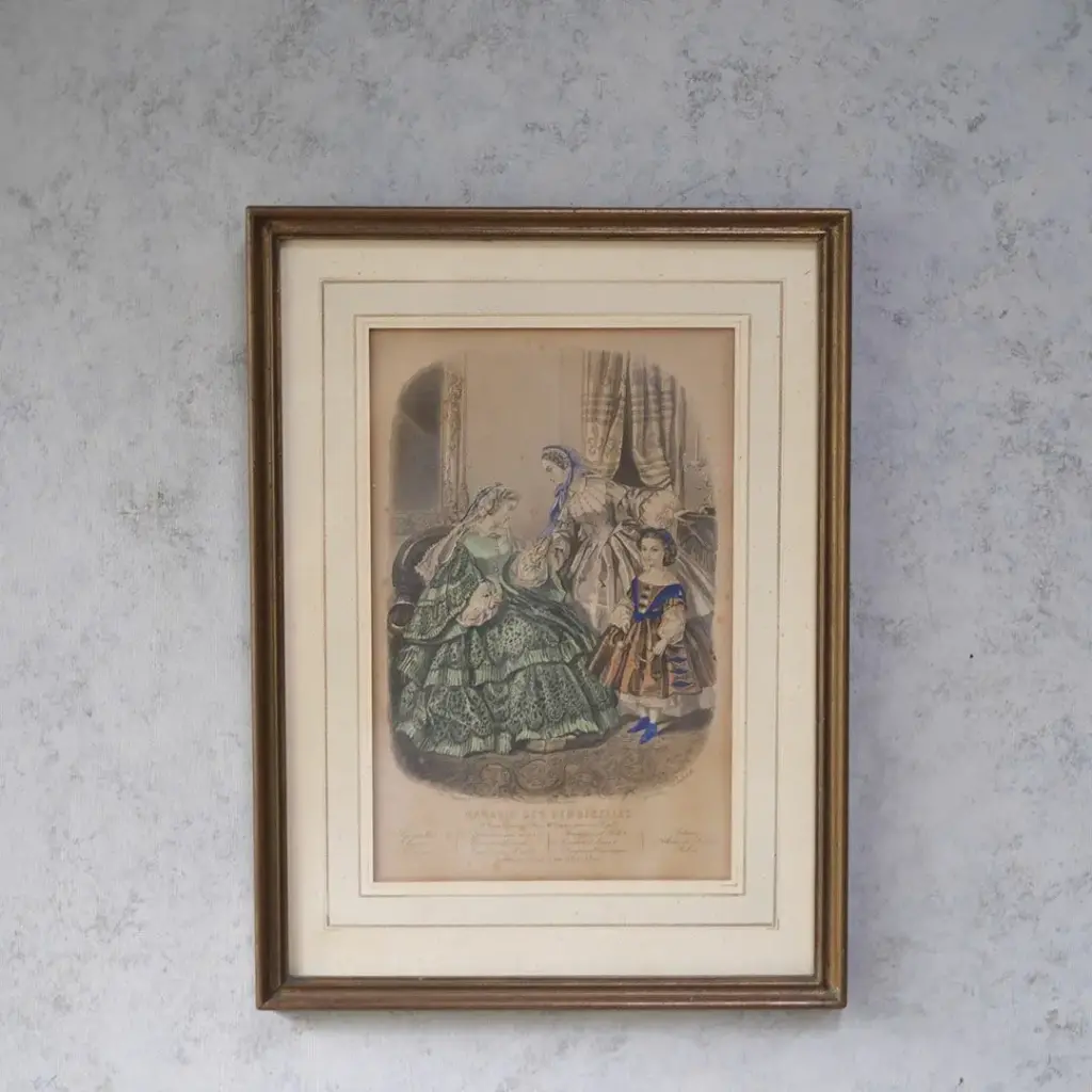 アンティーク リトグラフ フランス ファッション画2