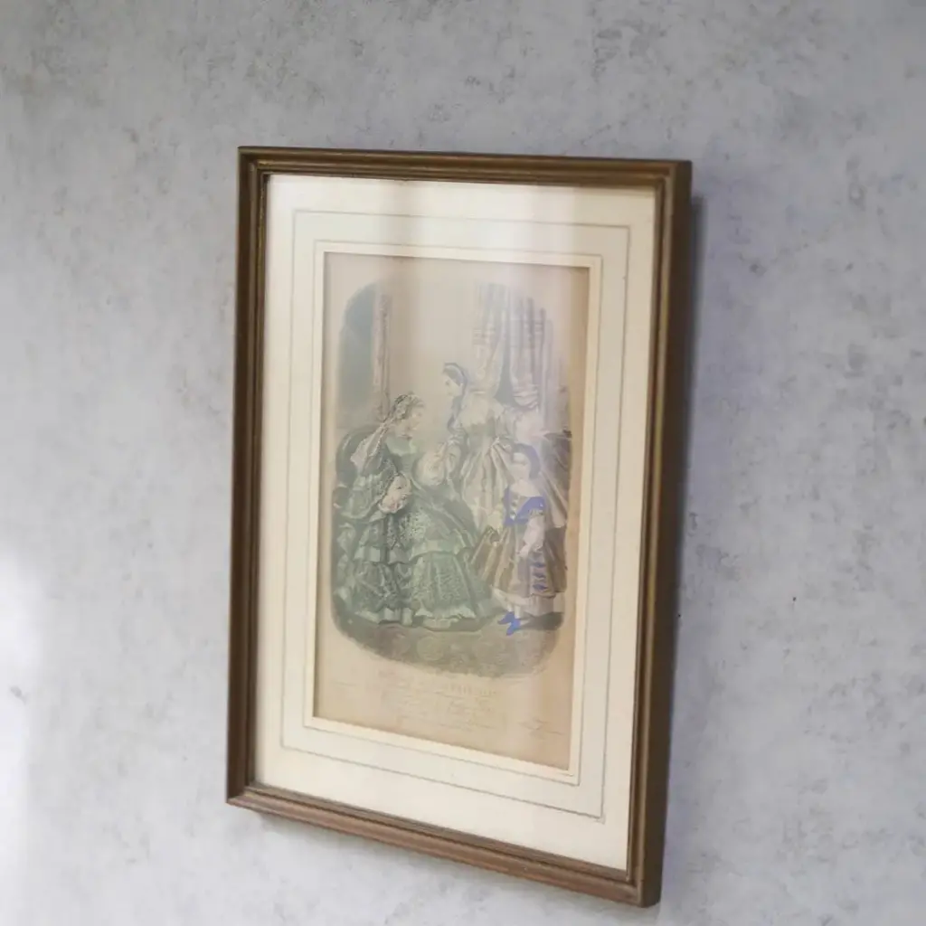 アンティーク リトグラフ フランス ファッション画3