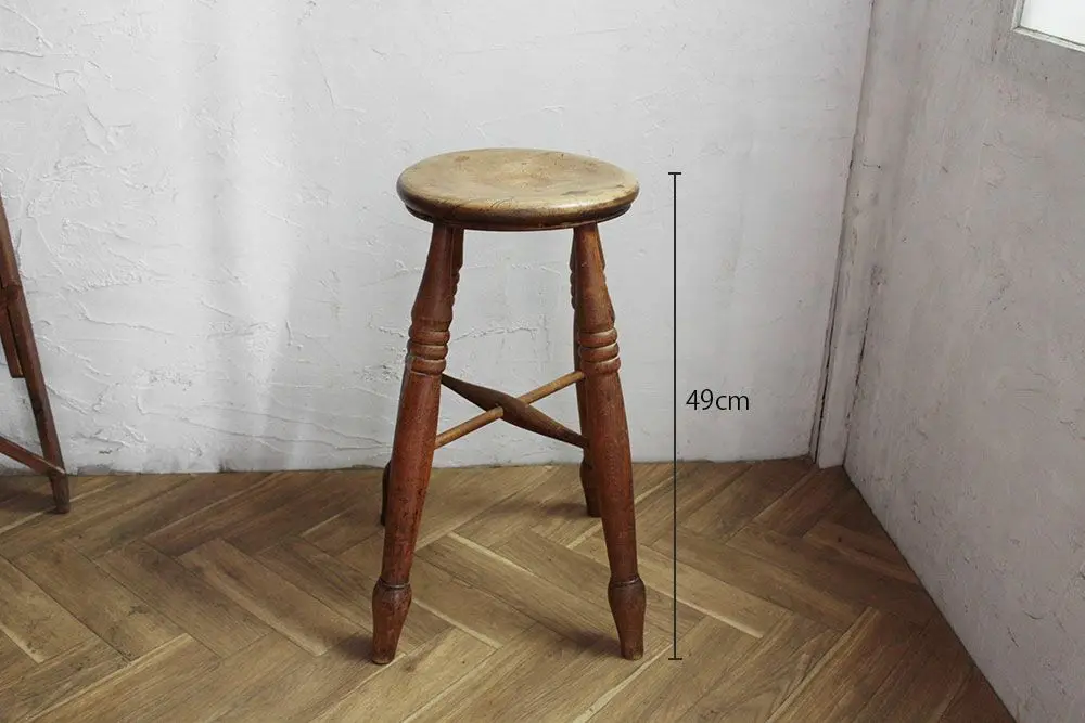 アンティーク ハイスツール イギリス 天然木/アンティーク家具1