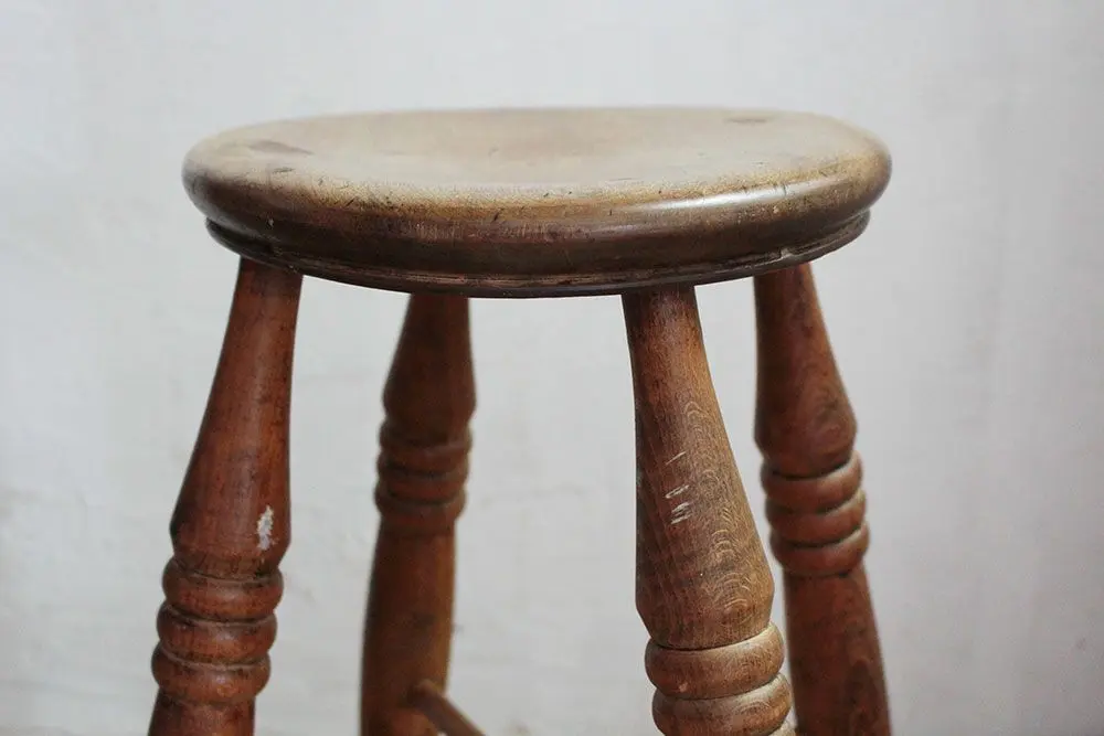 アンティーク ハイスツール イギリス 天然木/アンティーク家具3
