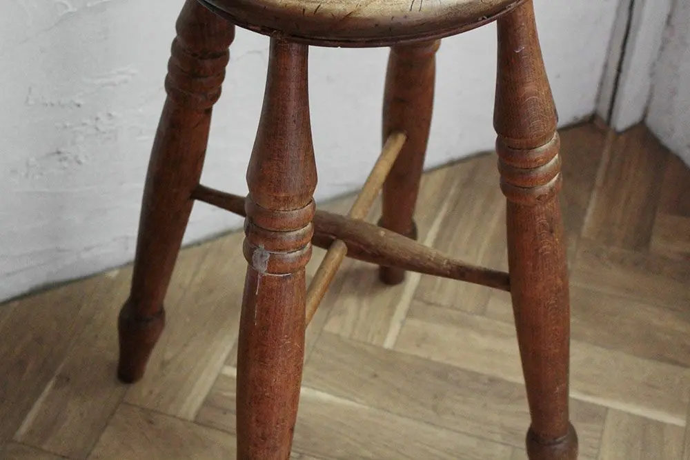 アンティーク ハイスツール イギリス 天然木/アンティーク家具4