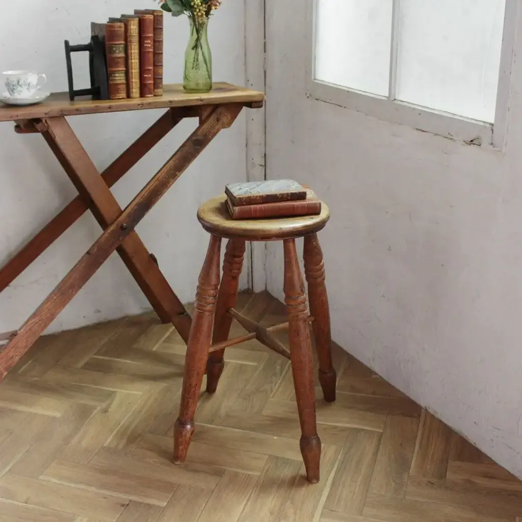 アンティーク ハイスツール イギリス 天然木/アンティーク家具5
