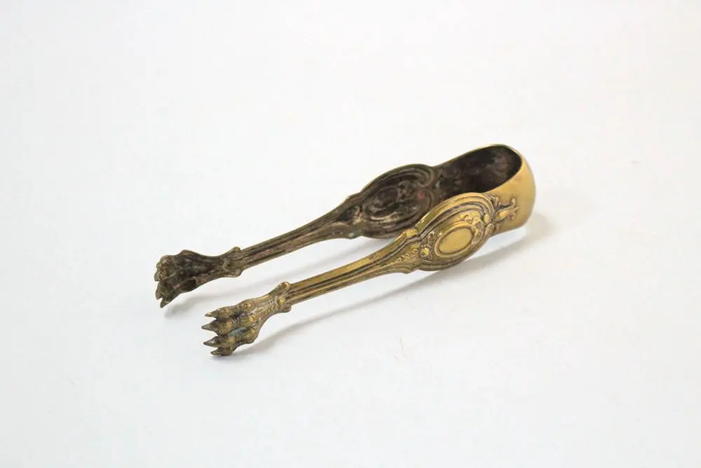 アンティーク トング フランス 鳥獣爪 シュガートング アイストング アンティーク雑貨1