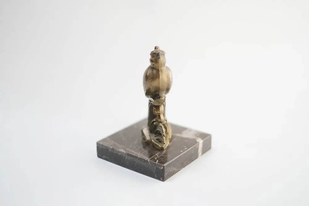 アンティークブラスオブジェクト・BIRD 鳥の置き物 真鍮 大理石 アンティーク雑貨2