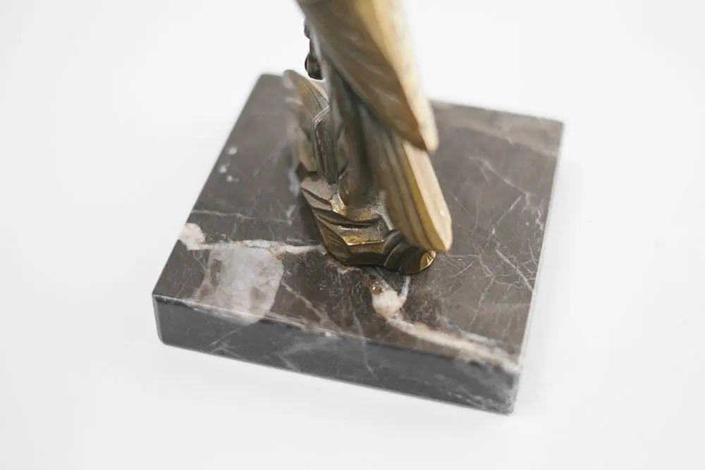 アンティークブラスオブジェクト・BIRD 鳥の置き物 真鍮 大理石 アンティーク雑貨4