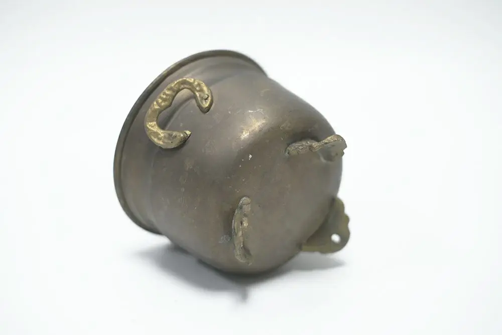 アンティーク 小さな足つき卓上プランター イギリス 銅製 コッパー アンティーク雑貨3