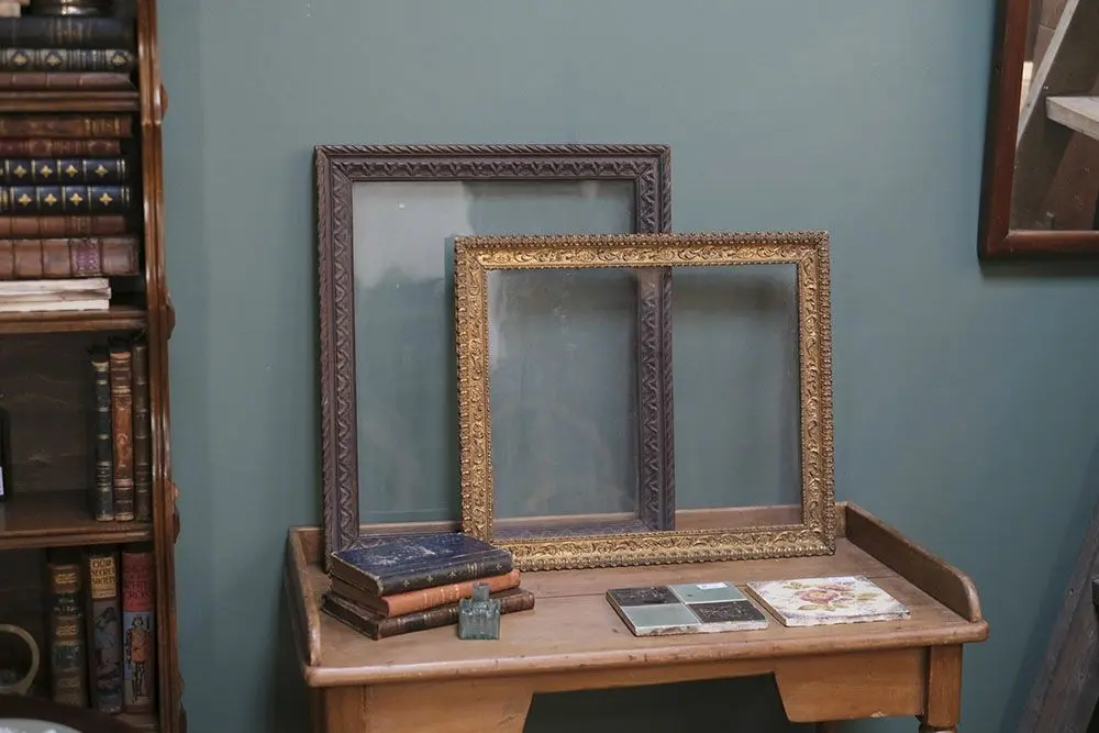 アンティークフレーム イギリス ガラス付きの額縁 アンティーク雑貨