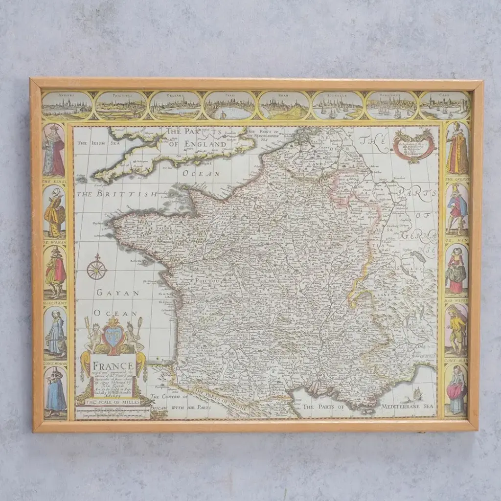 ヴィンテージ マップピクチャー 地図 絵 イギリス3