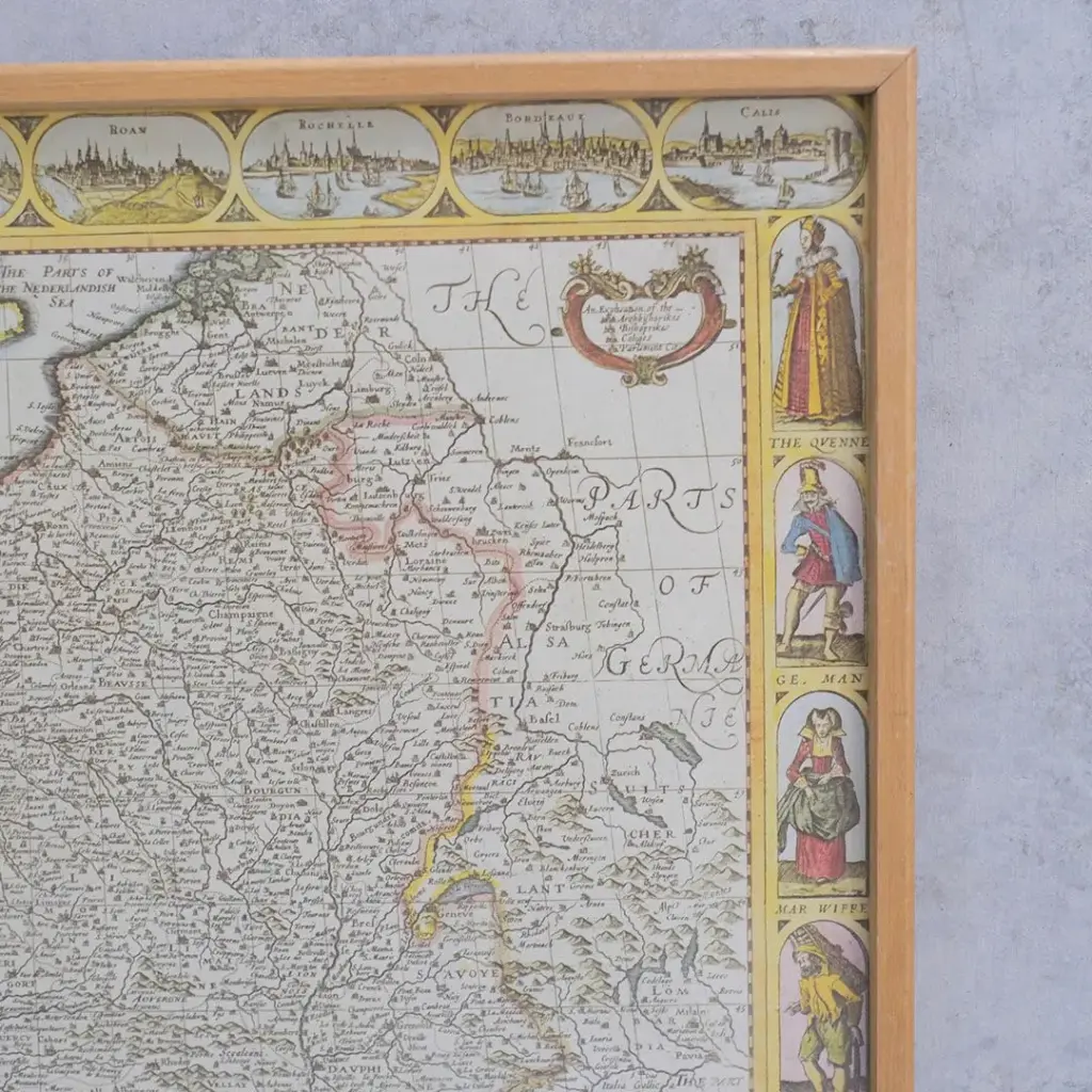 ヴィンテージ マップピクチャー 地図 絵 イギリス4