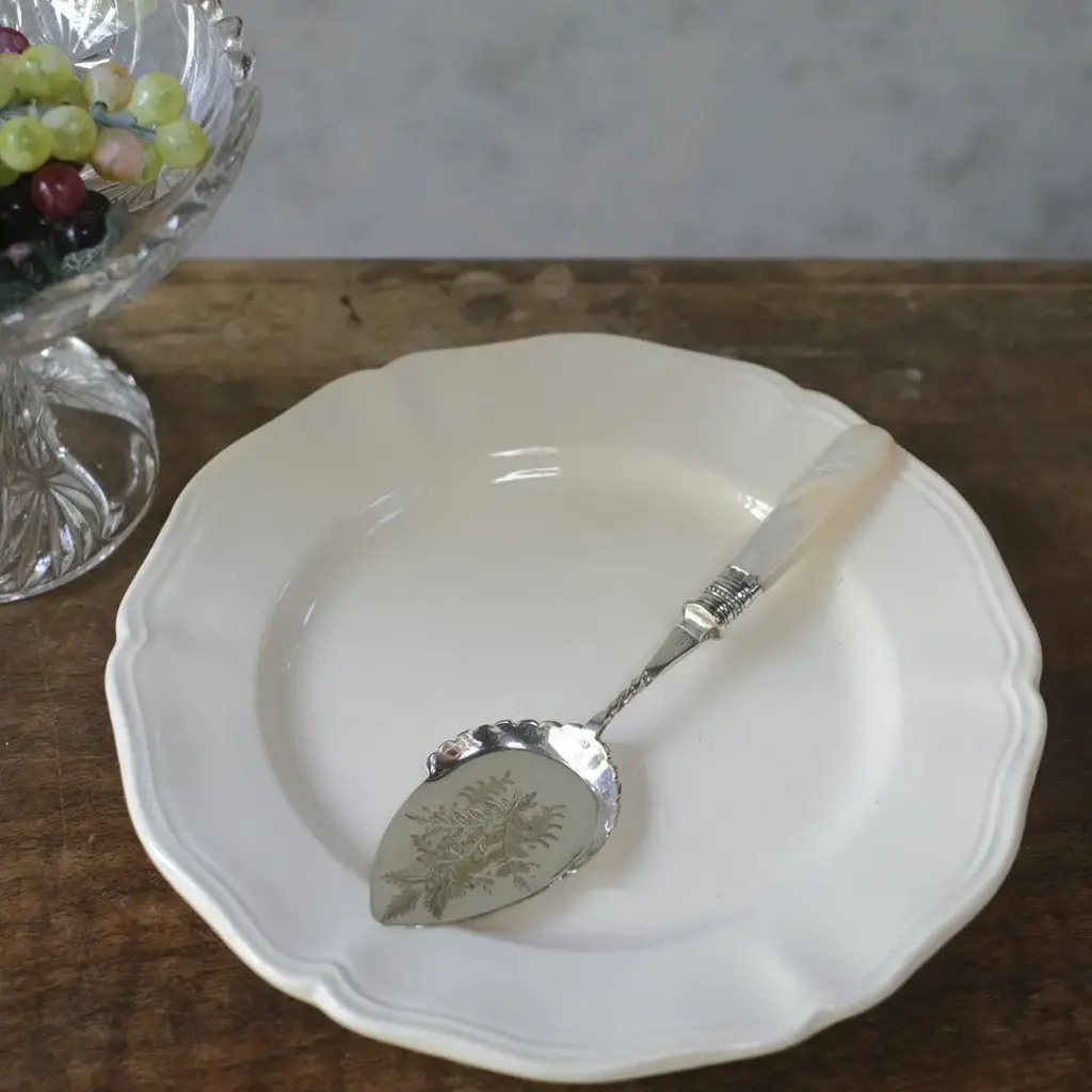 アンティーク マザーオブパール 装飾の美しいベリースプーン 白蝶貝
