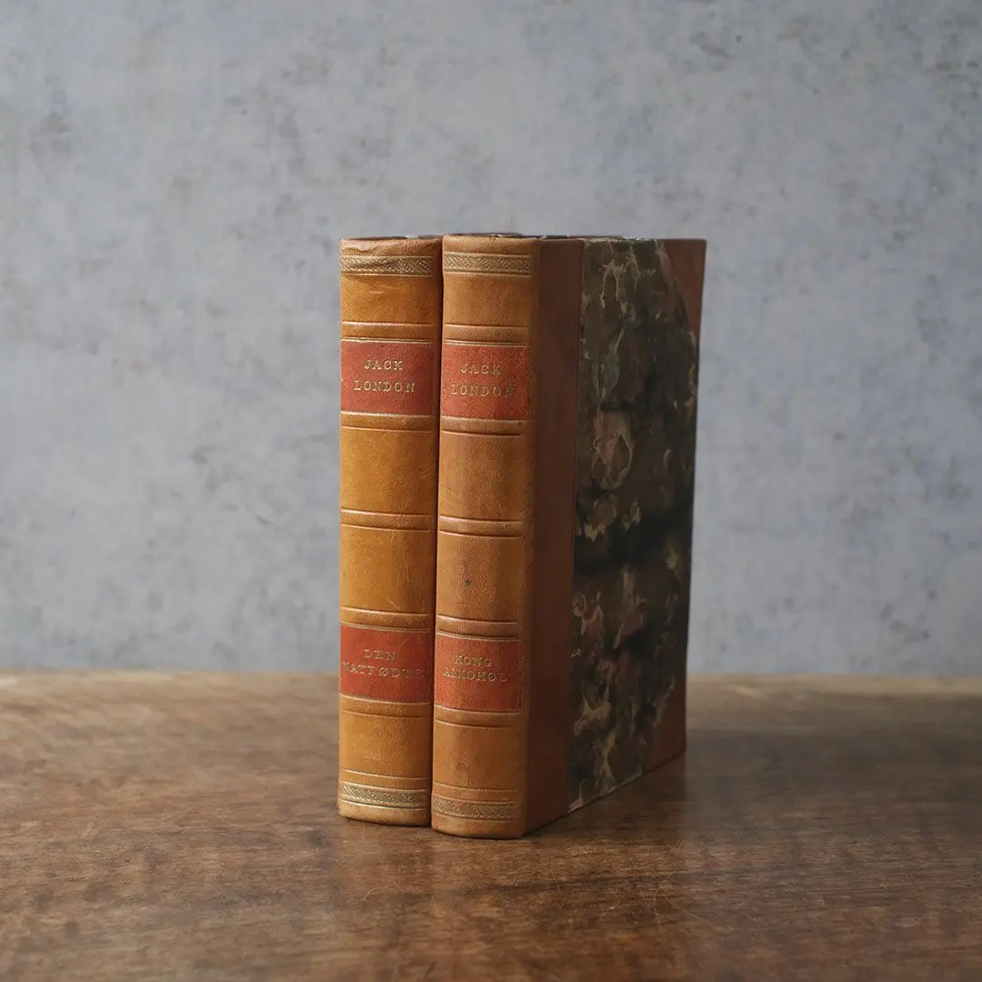 アンティークレザーブック コペンハーゲン 本 革製 アンティーク雑貨