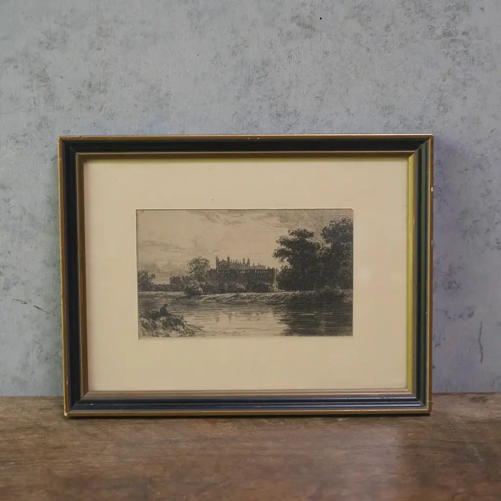 アンティーク リトグラフピクチャー イギリス 石版画 アンティーク雑貨1