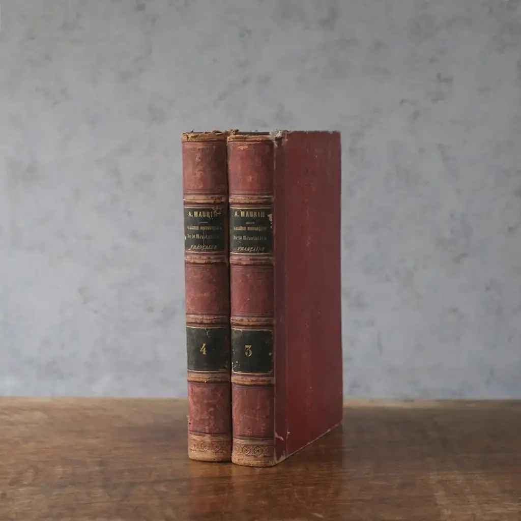 アンティークレザーブック Galerie Historique de la Révolution Française（フランス革命史） アンティーク雑貨