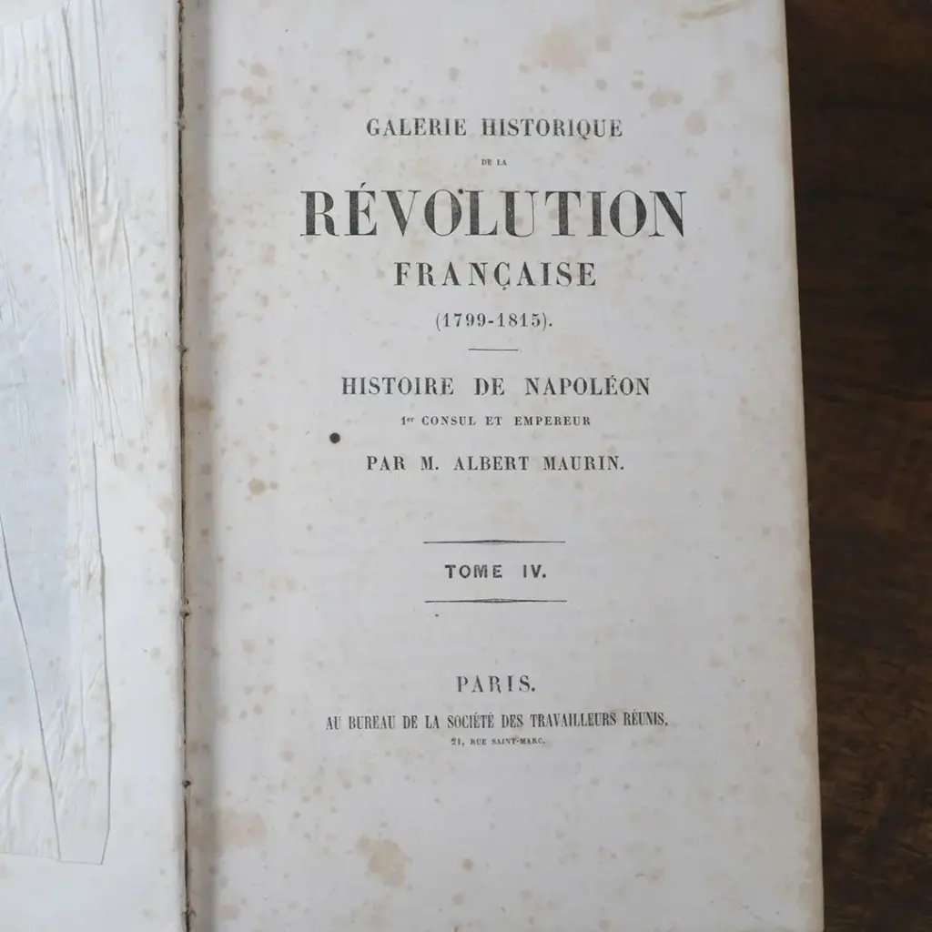 アンティークレザーブック Galerie Historique de la Révolution Française（フランス革命史） アンティーク雑貨5