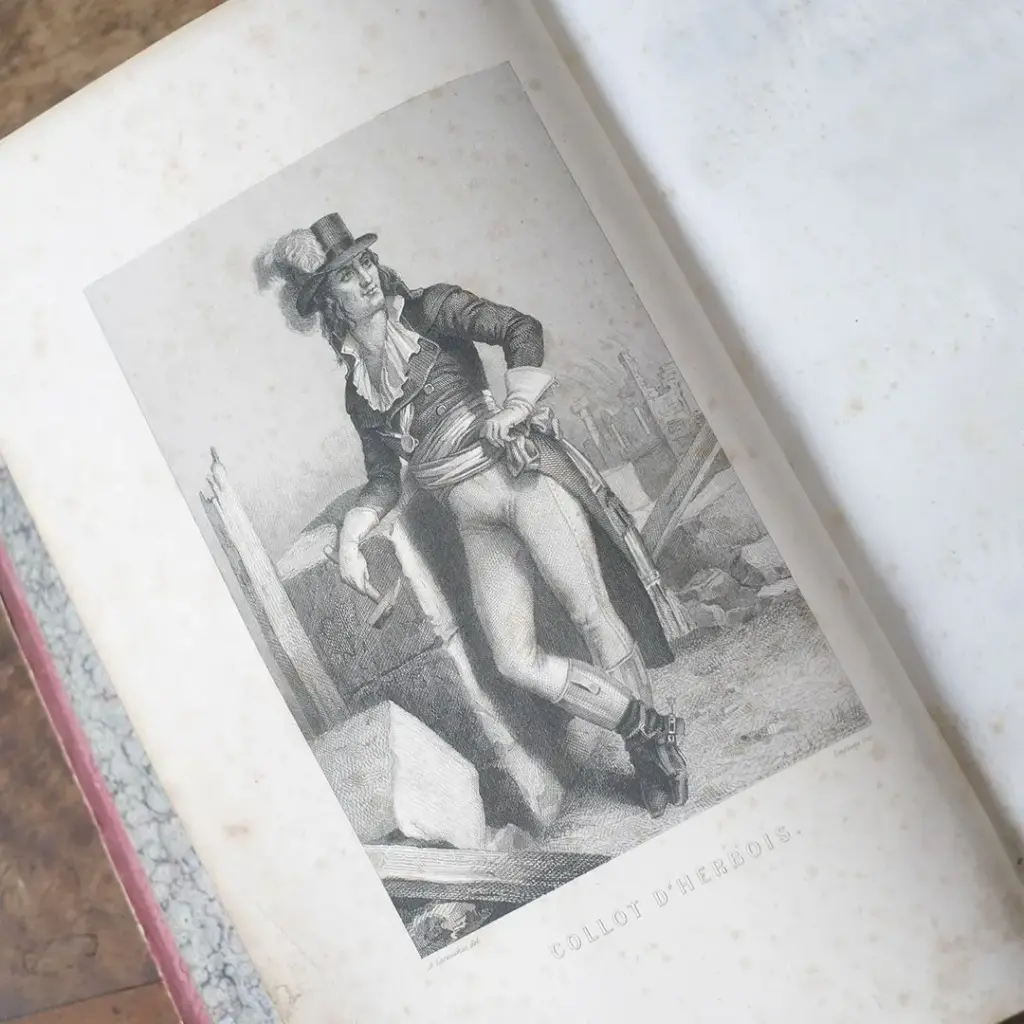 アンティークレザーブック Galerie Historique de la Révolution Française（フランス革命史） アンティーク雑貨1