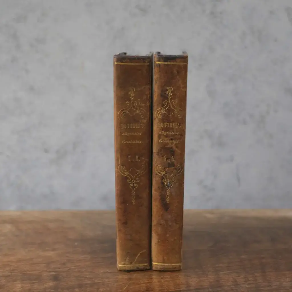 アンティークレザーブック 革張りの本 歴史書 ドイツ アンティーク雑貨2