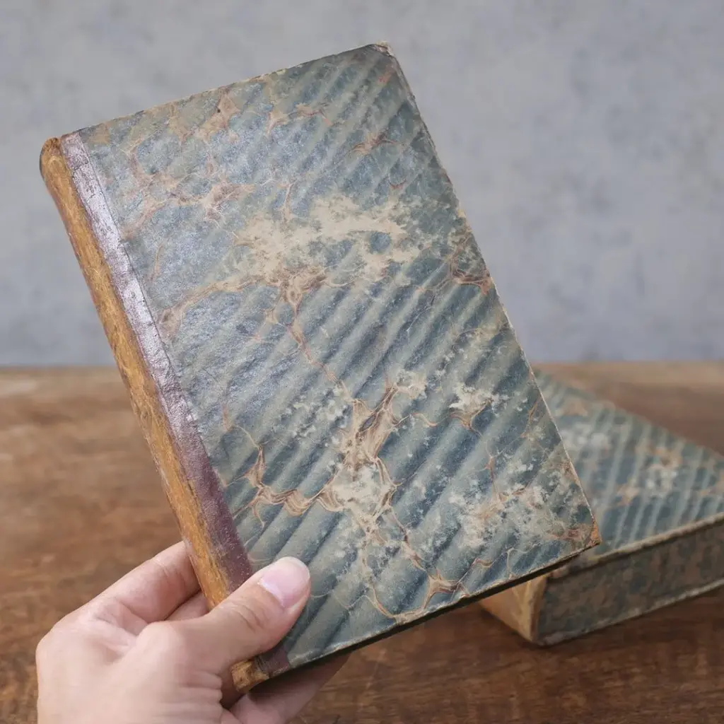 アンティークレザーブック 革張りの本 歴史書 ドイツ アンティーク雑貨3