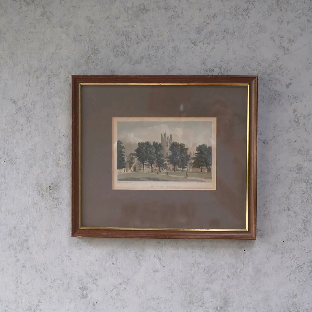 アンティーク リトグラフピクチャー 版画絵 W. Westall ARA（ウィリアム・ウェストール） 風景画 イギリス アンティーク雑貨