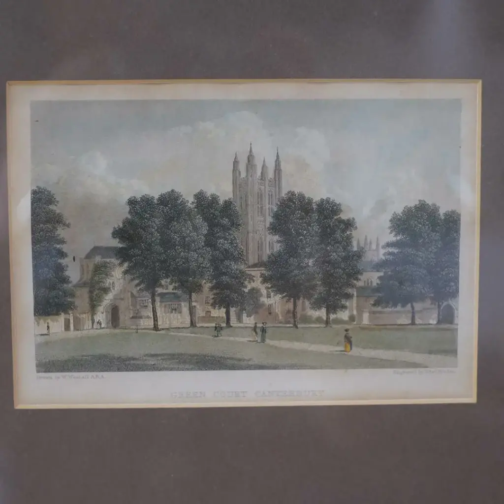 アンティーク リトグラフピクチャー 版画絵 W. Westall ARA(ウィリアム・ウェストール) 風景画 イギリス アンティーク雑貨3