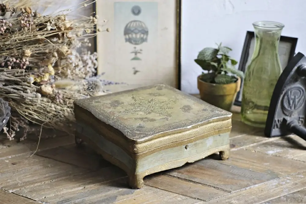 アンティークジュエリーボックス ベルギー 収納箱 アンティーク雑貨