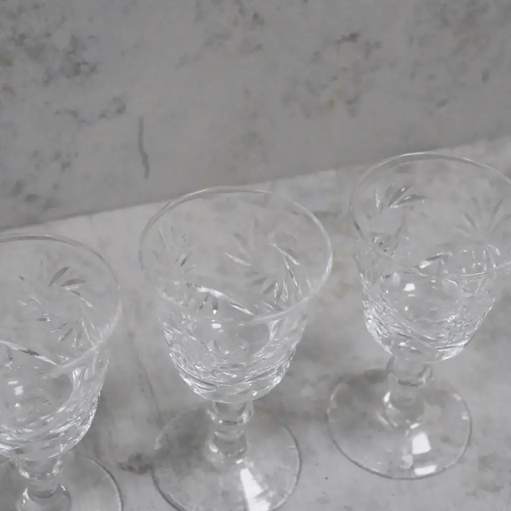 アンティーク アペリティフグラスⅡ フランス 小さなシェリーグラス/アンティーク食器3