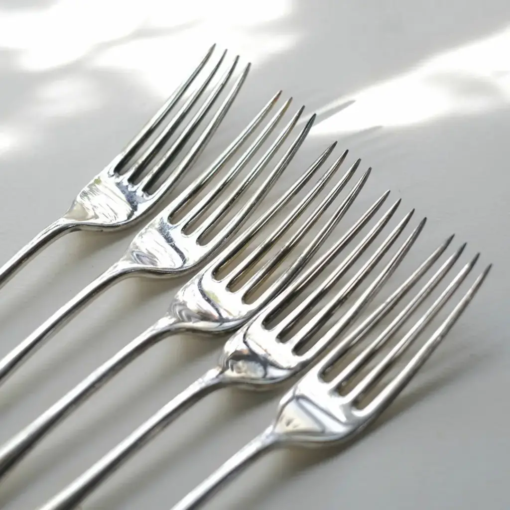 アンティーク デザートフォーク JOHN ROUND & SON イギリス シルバープレート ハノーヴァリアン1