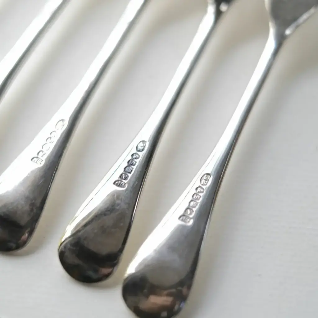 アンティーク デザートフォーク JOHN ROUND & SON イギリス シルバープレート ハノーヴァリアン2