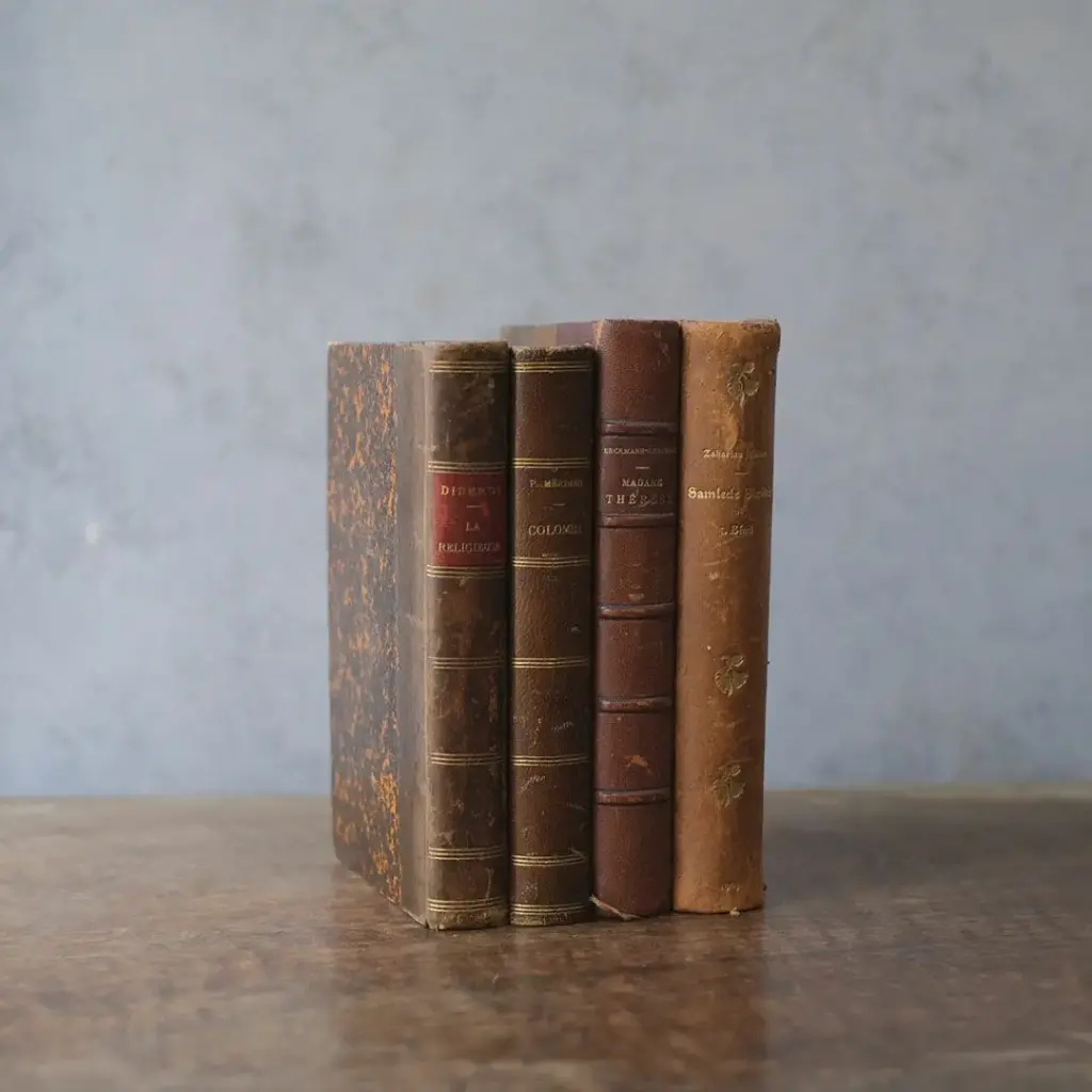 アンティークブックⅢ 革張りの古書 ヨーロッパ アンティーク雑貨5