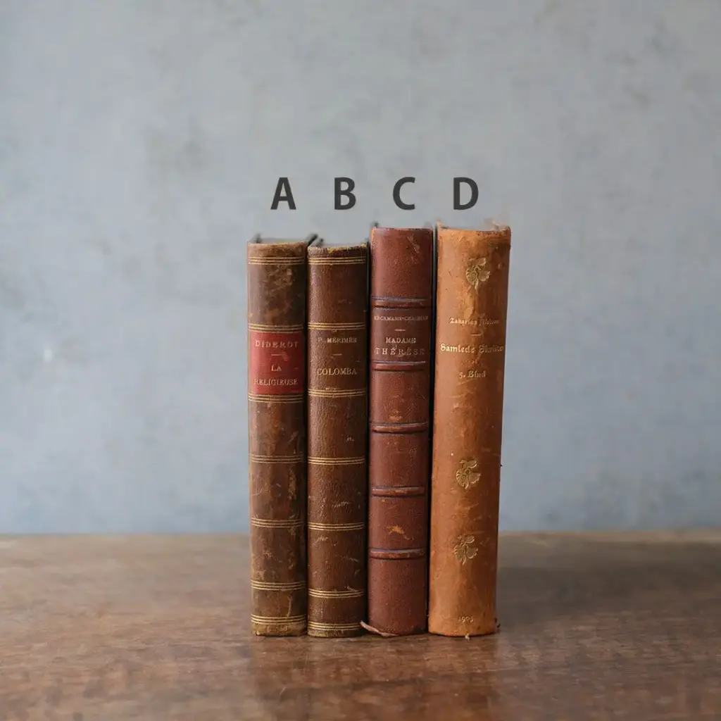 アンティークブックⅢ 革張りの古書 ヨーロッパ アンティーク雑貨1