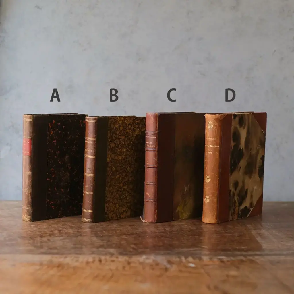 アンティークブックⅢ 革張りの古書 ヨーロッパ アンティーク雑貨4