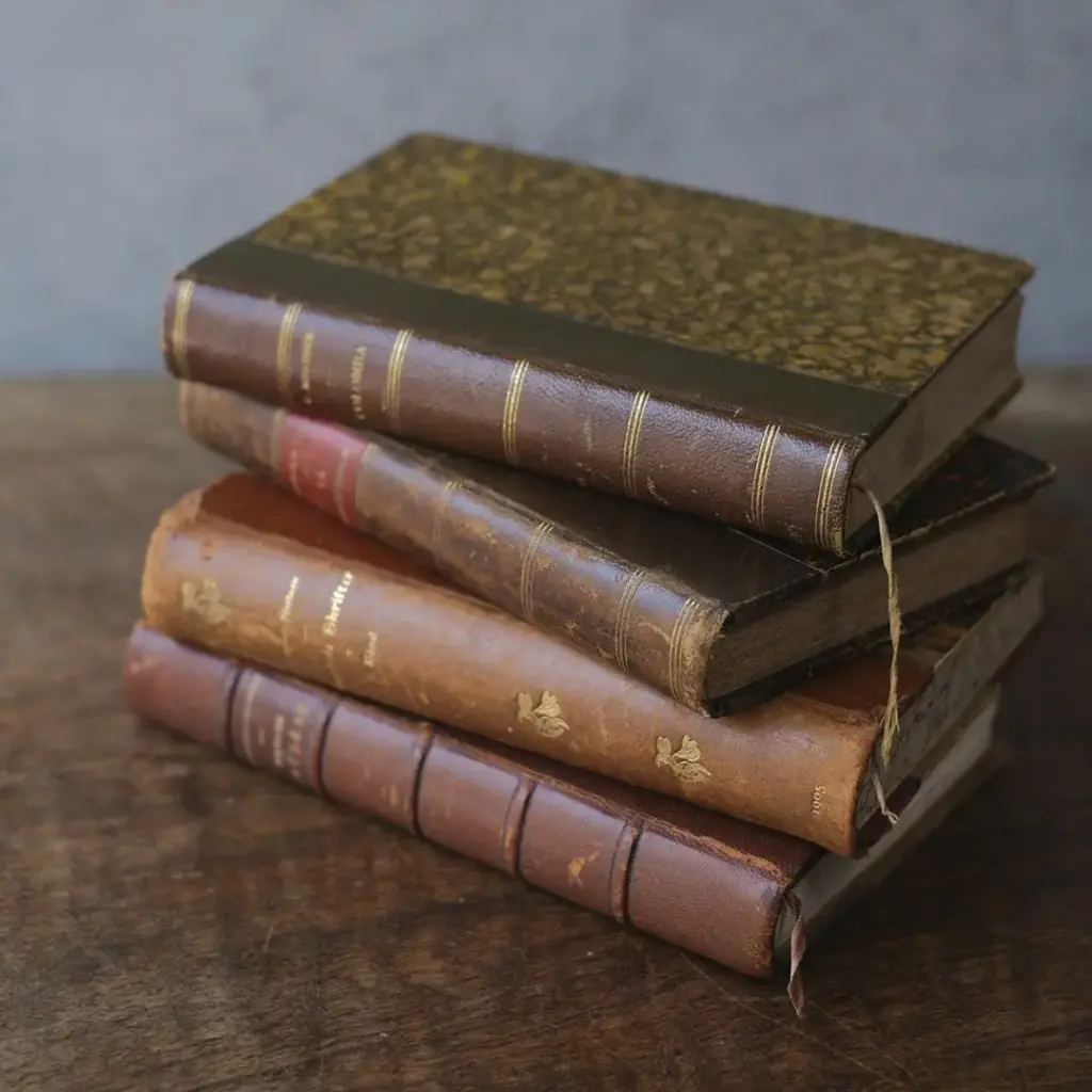 アンティークブックⅢ 革張りの古書 ヨーロッパ アンティーク雑貨2