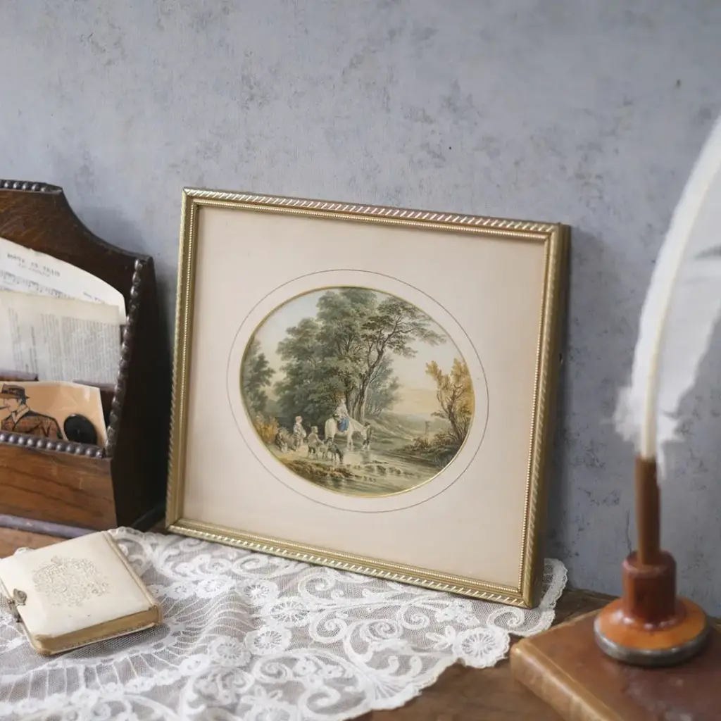 アンティーク リトグラフピクチャー 版画絵 イギリス2
