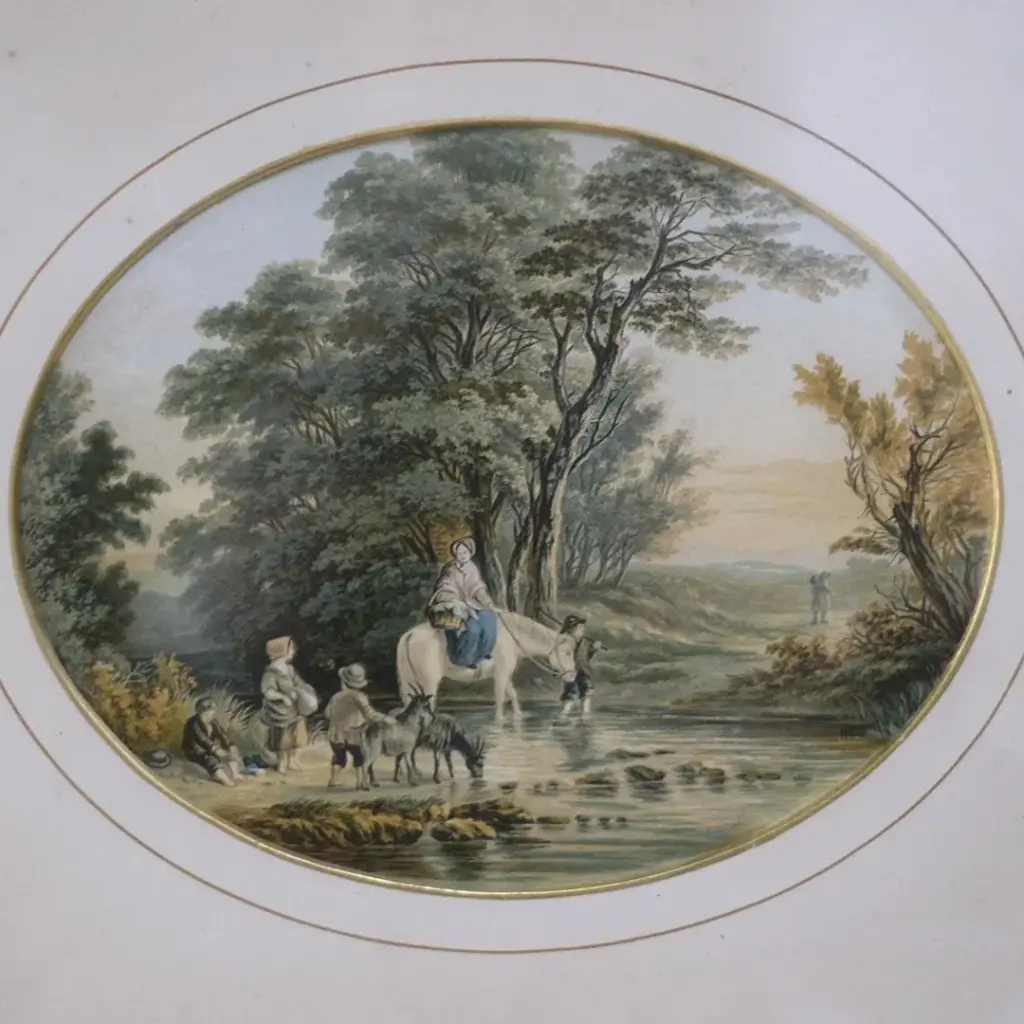 アンティーク リトグラフピクチャー 版画絵 イギリス1