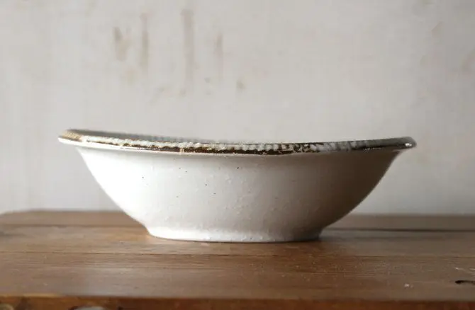 美濃焼 ふちさびカレー皿 十草レリーフ パスタ皿としてもおすすめ おしゃれな食器2