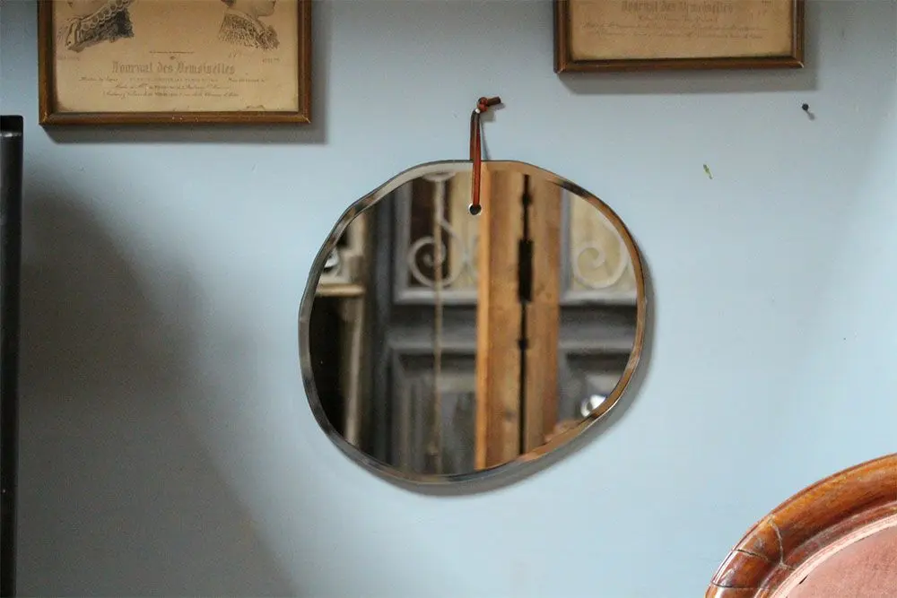 アシンメトリー壁掛けミラー 鏡 インテリア雑貨