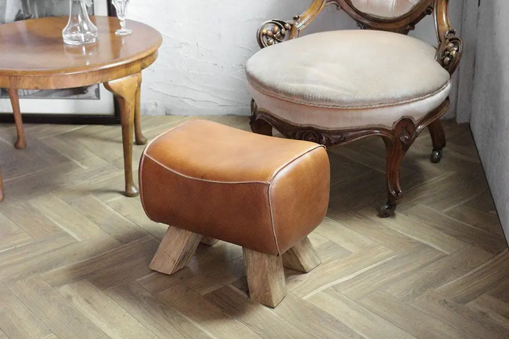 レザーオットマンスツール おしゃれな家具