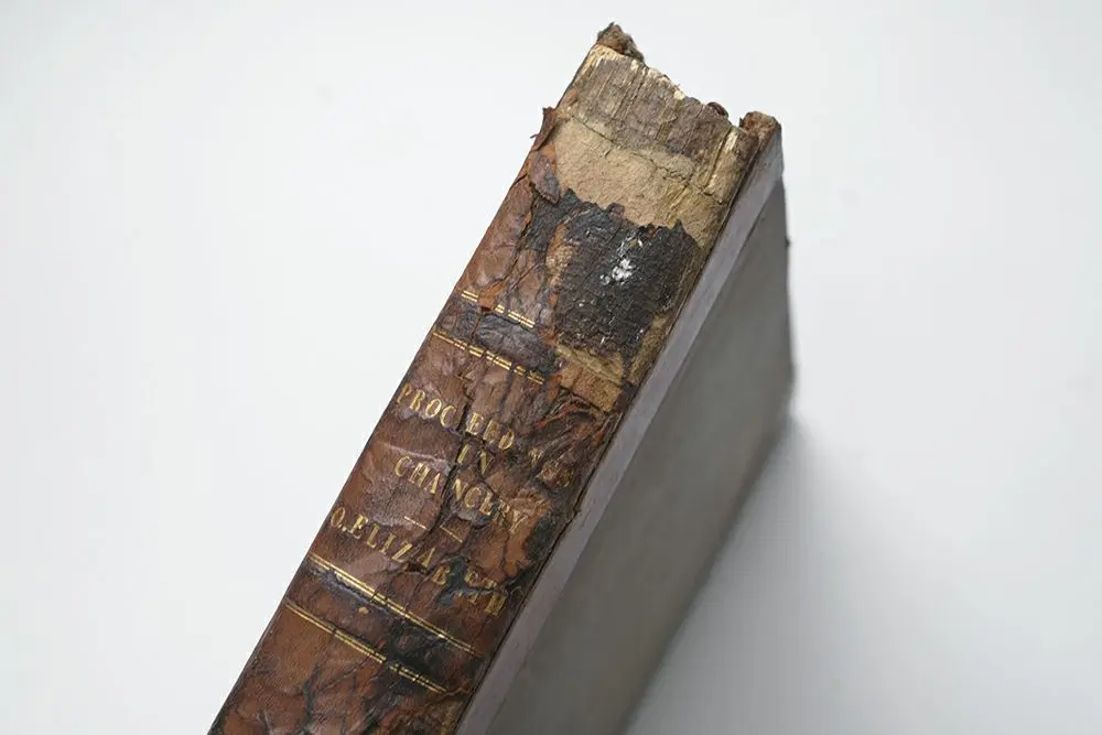 アンティークブック大判【PRPCEEDINGS IN CHANCERY】1830 イギリス19世紀の洋書 大きな古書4