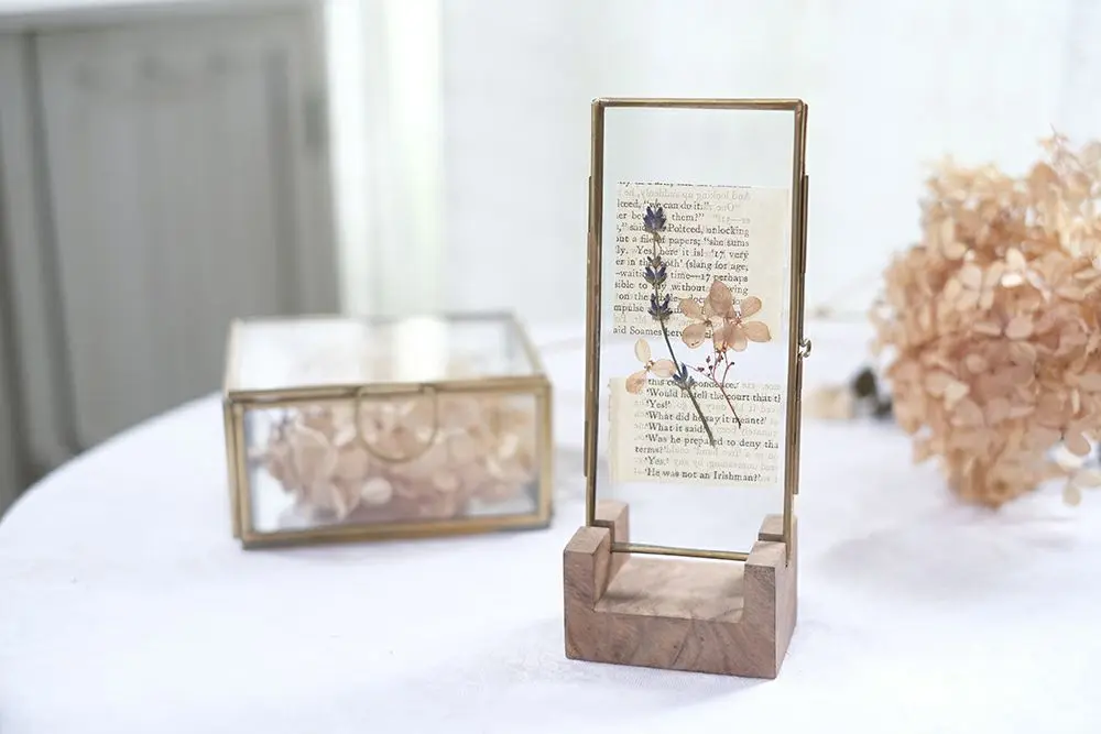 ブラスフレームwithウッドスタンドS インテリア雑貨