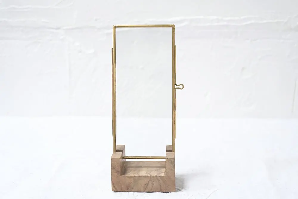 ブラスフレームwithウッドスタンドS インテリア雑貨1