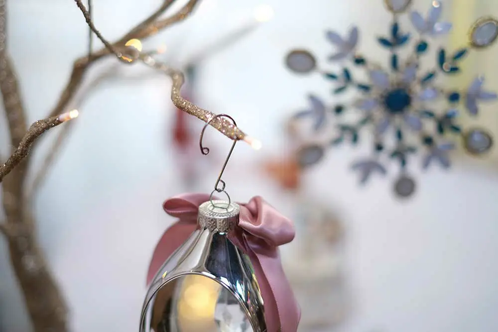 クリスマスオーナメント・ガラスドロップリボン インテリア雑貨2